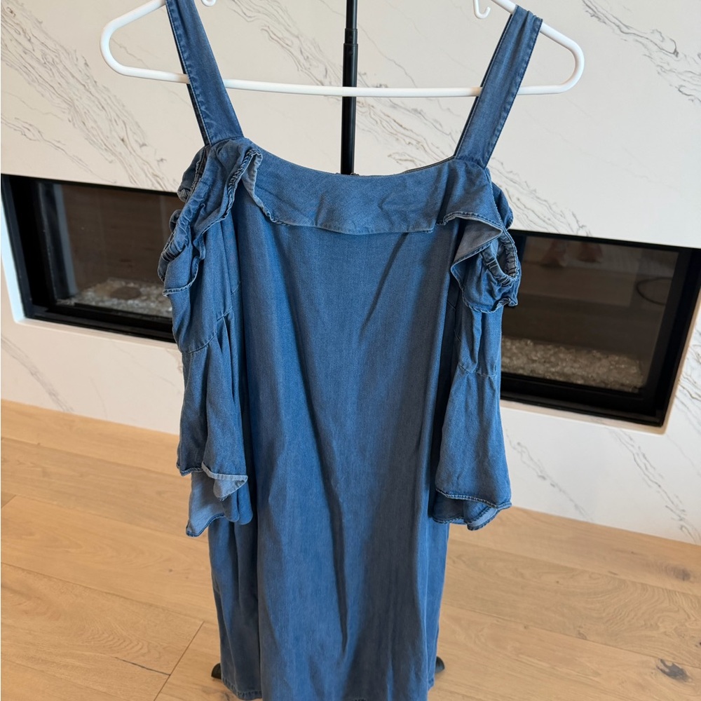 Chelsea28 Denim Off-Shoulder Dress
